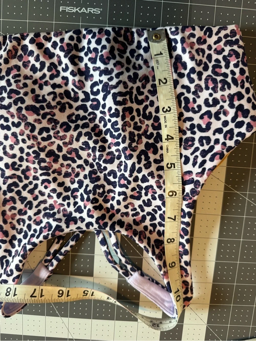 New all in motion Purple Leopard Print Strappy Sports Bra L (10/12) Kid Girls